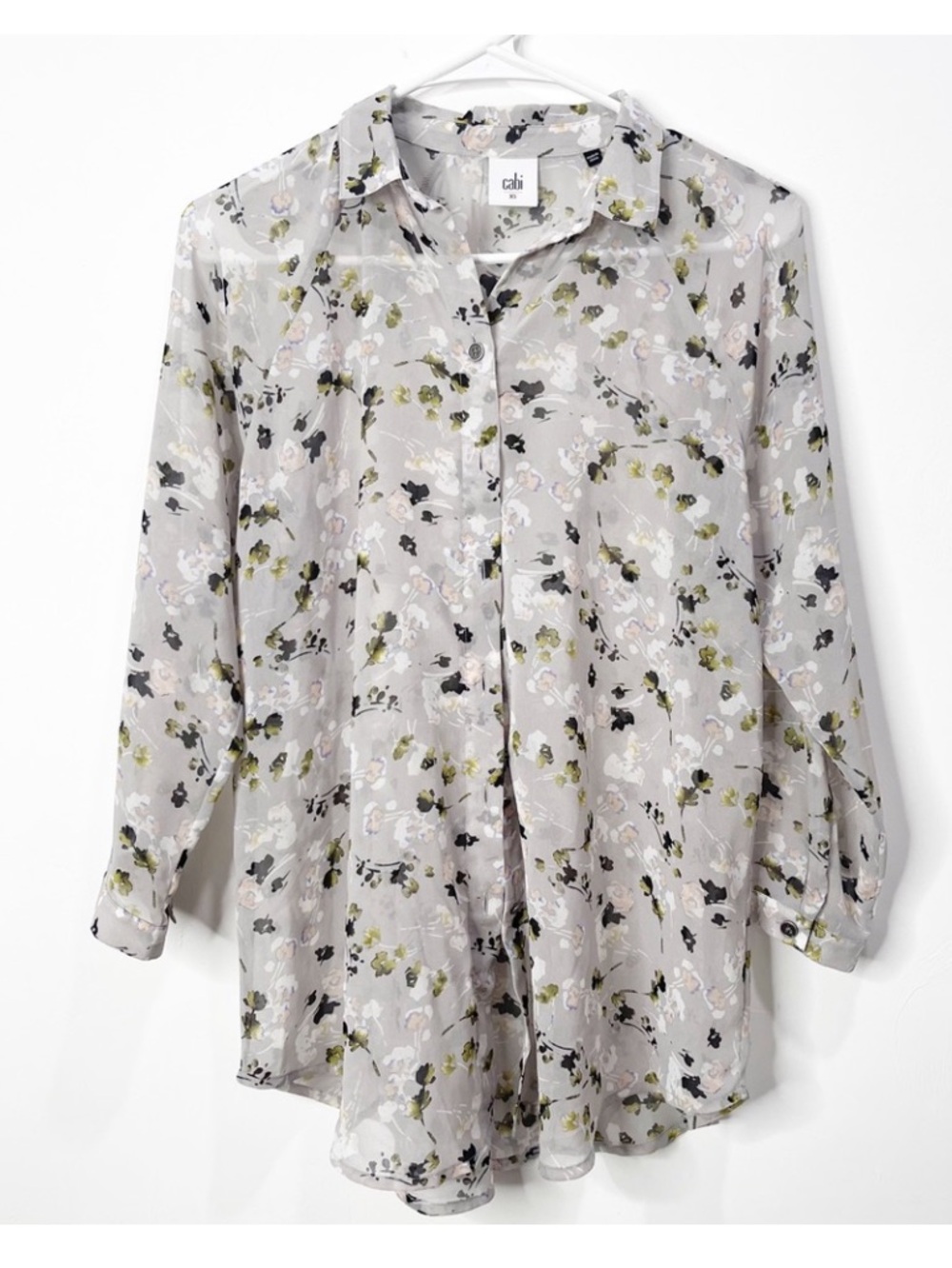 CABI SHEER FLORAL TOP